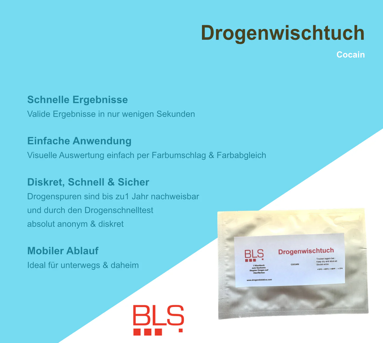 Kokain Drogenwischtuch