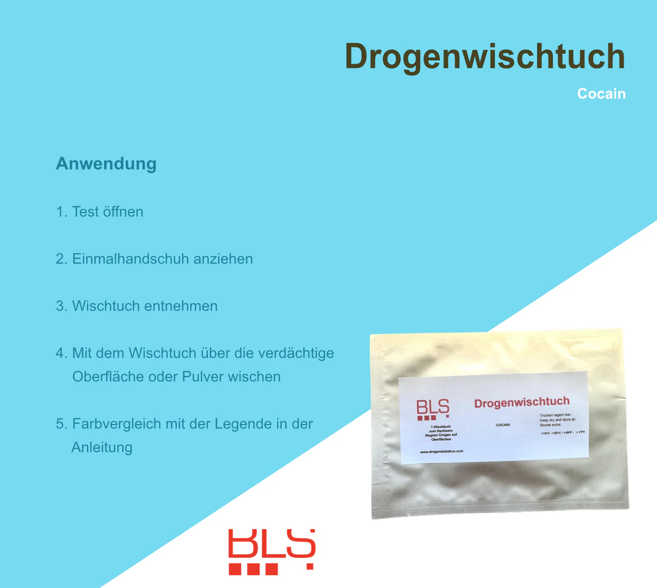 Kokain Drogenwischtuch